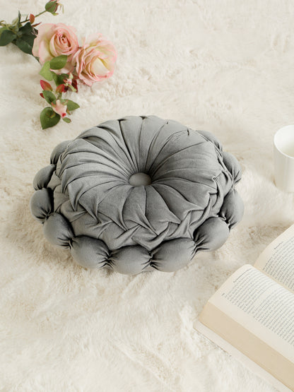 SOFT VELVET SELF DESIGNED REVERSIBLE DECORATIVE CUSHIONS ( 14 X 14 INCH )