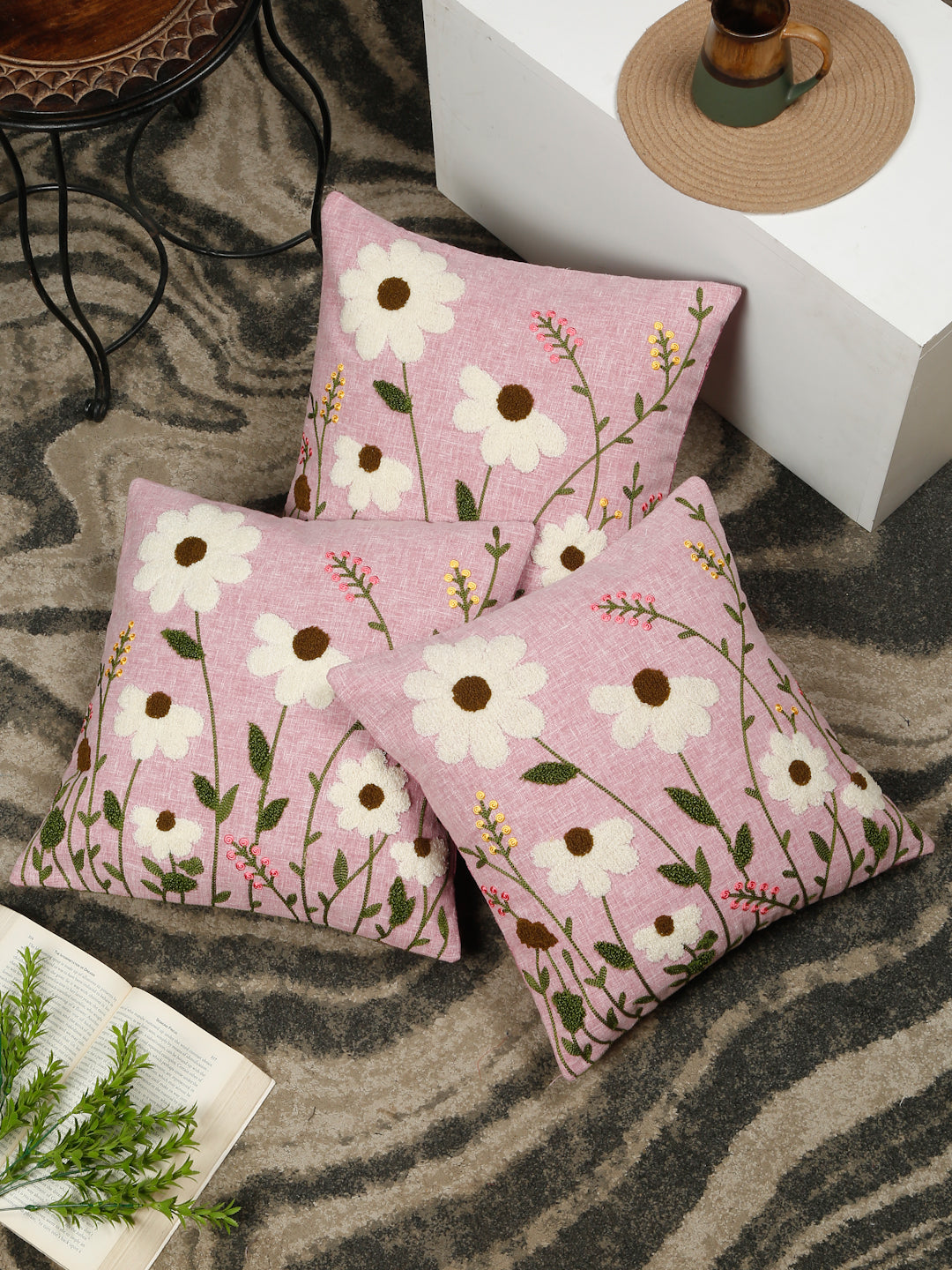 Pure Cotton Hand Crafted Cushion Covers 16 X 16 inches