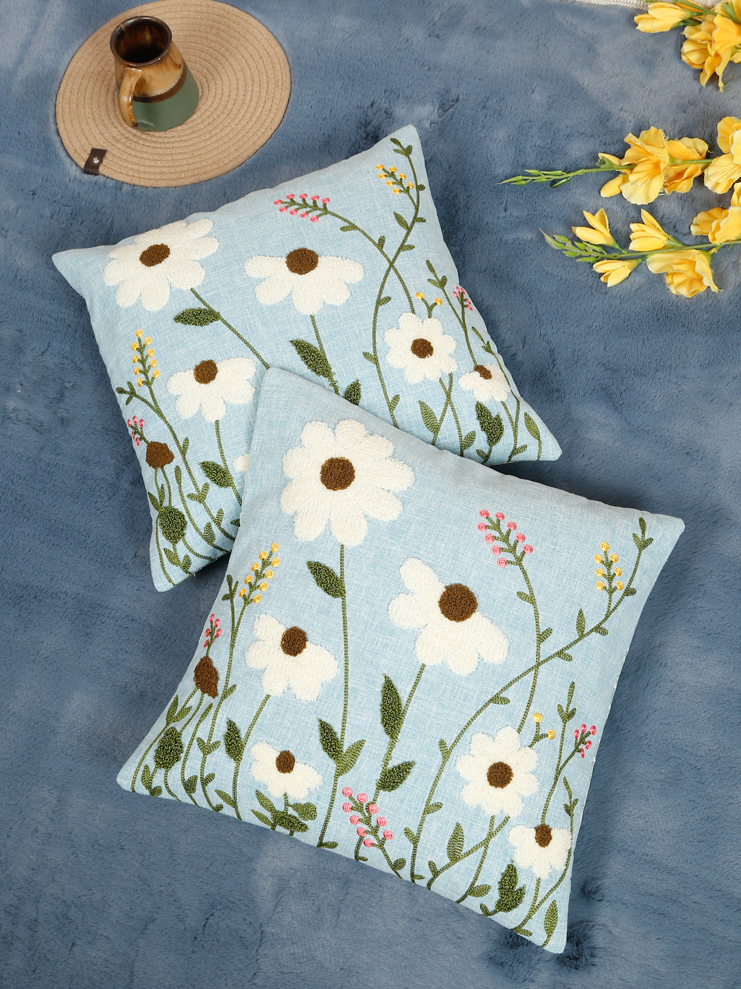 Pure Cotton Hand Crafted Cushion Covers 16 X 16 inches