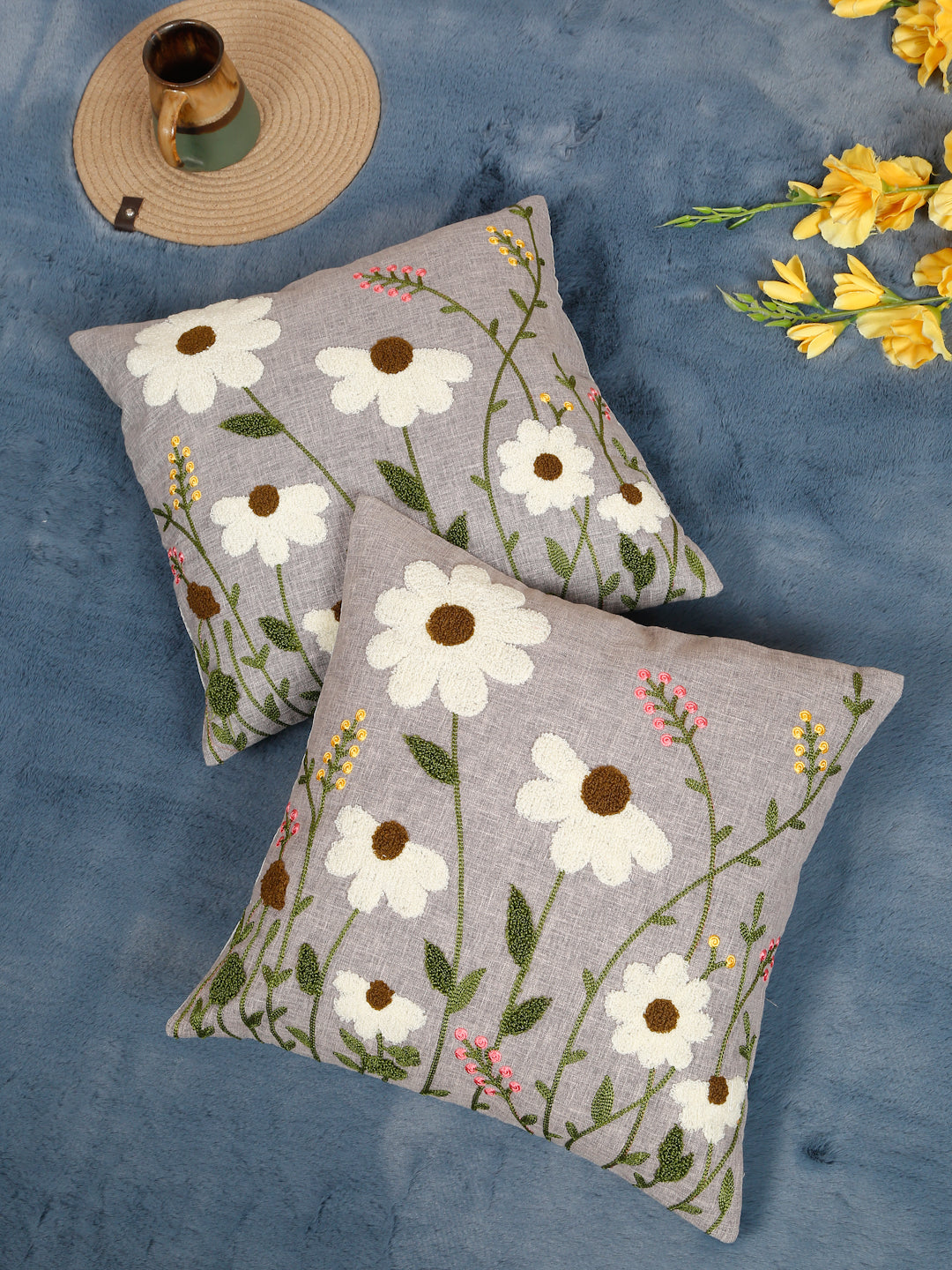 Pure Cotton Hand Crafted Cushion Covers 16 X 16 inches