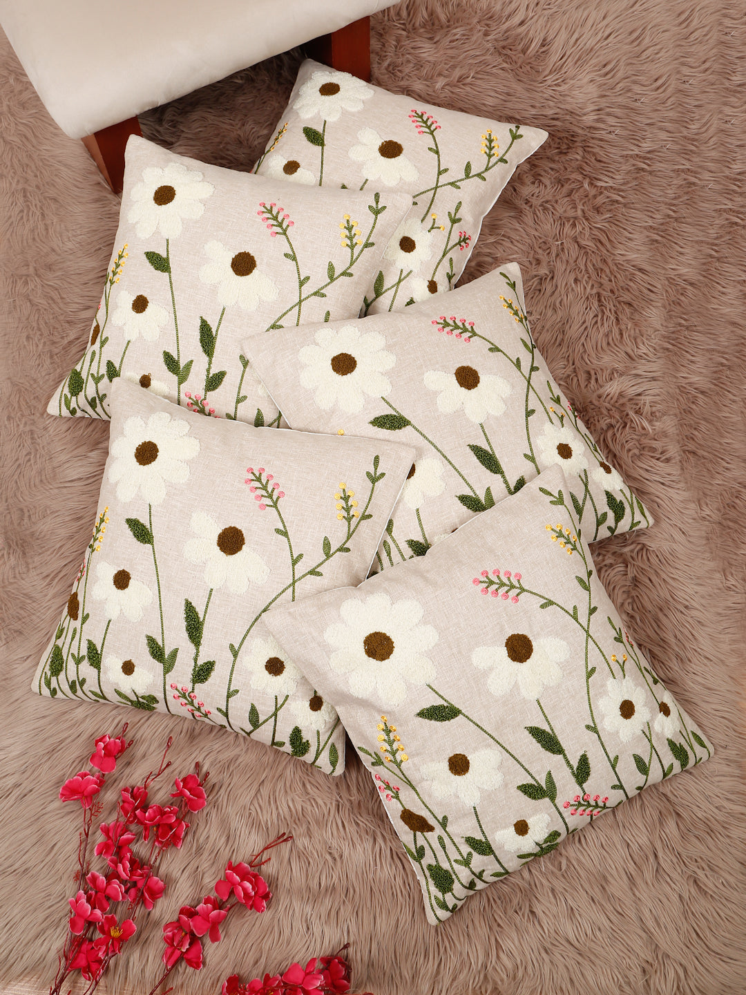 Pure Cotton Hand Crafted Cushion Covers 16 X 16 inches