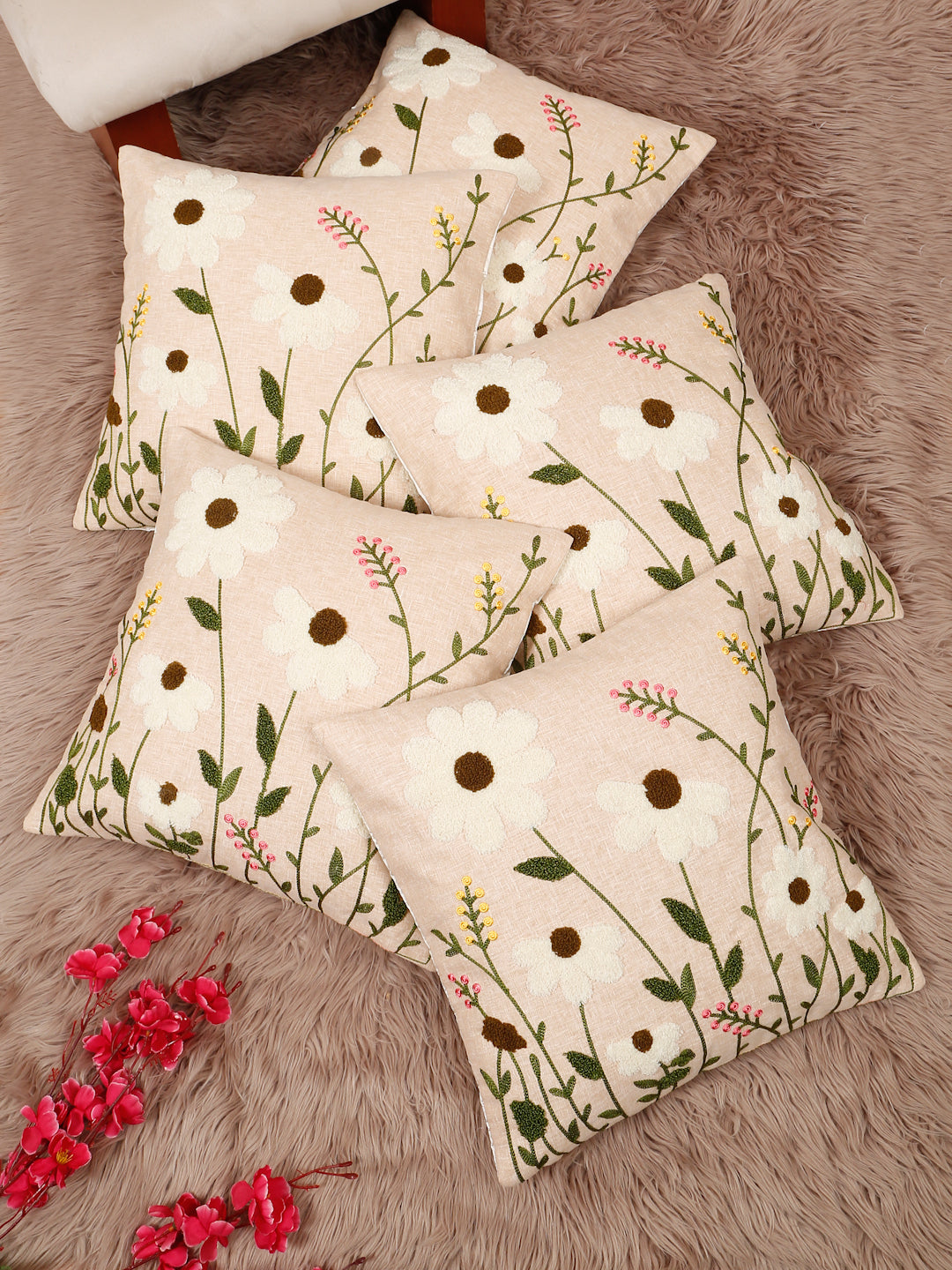 Pure Cotton Hand Crafted Cushion Covers 16 X 16 inches