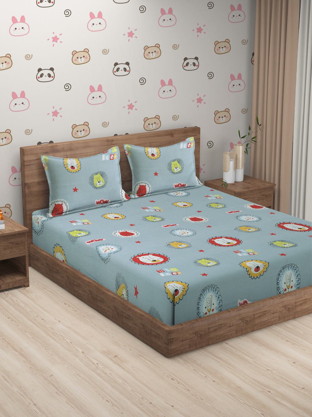 Soft Polycotton Kids Bedsheet Set – Playful & Comfortable