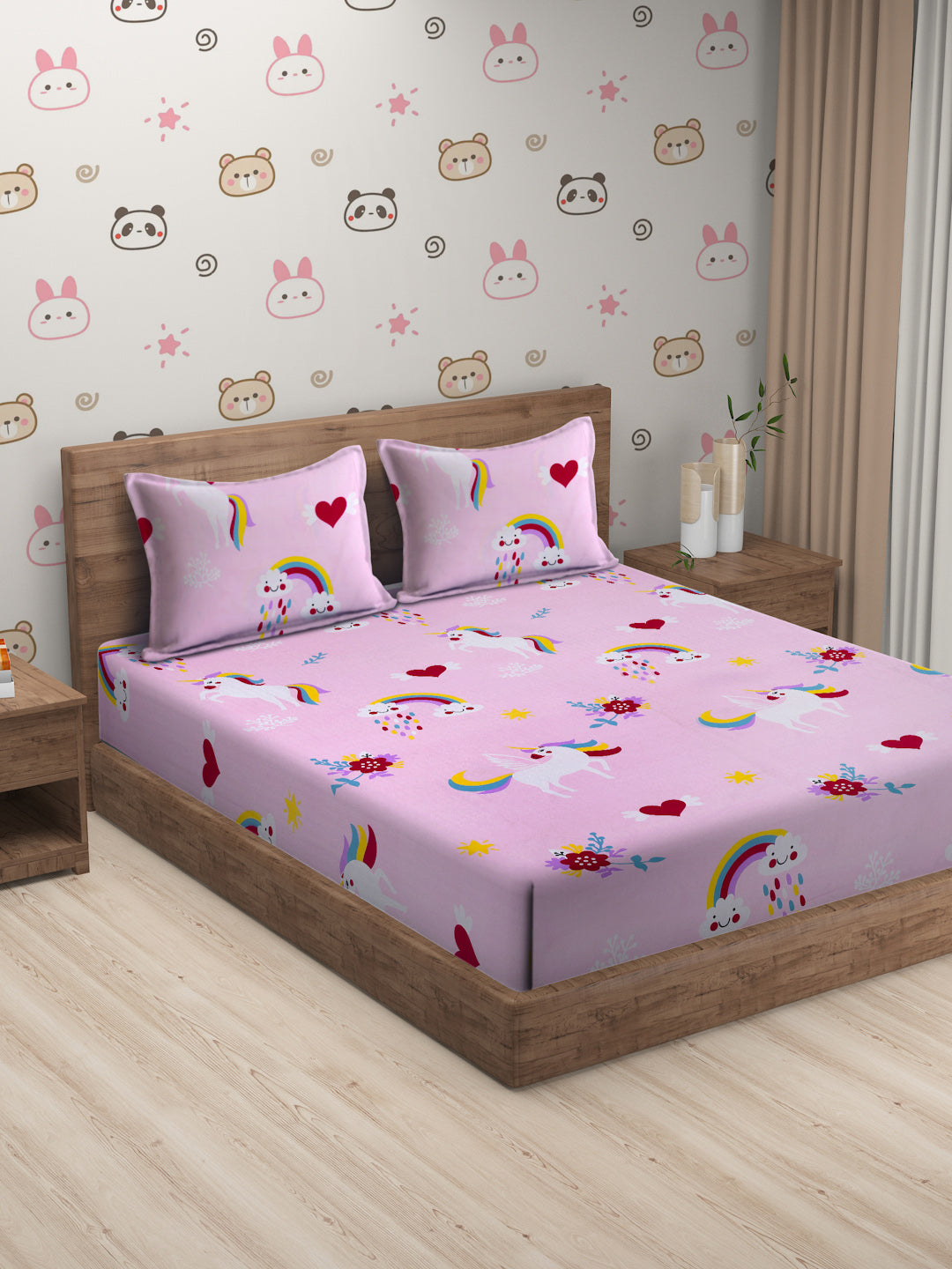Soft Polycotton Kids Bedsheet Set – Playful & Comfortable