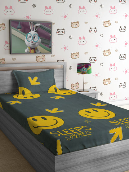 Soft Polycotton Kids Bedsheet Set – Playful & Comfortable