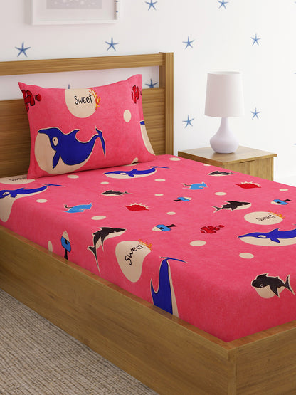 Soft Polycotton Kids Bedsheet Set – Playful & Comfortable