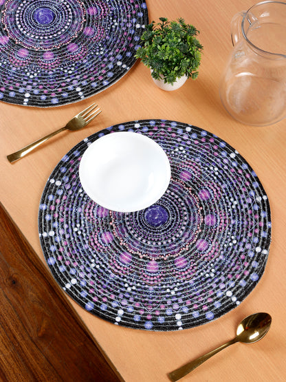 DIGITALLY PRINTED COTTON TABLE PLACEMATS ( 35 X 35 CMS ROUND )
