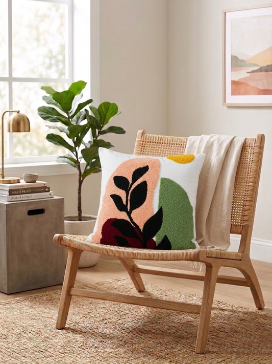 PURE COTTON HAND TUFTED TRADITIONAL CUSHION COVERS ( 16 X 16 INCH )