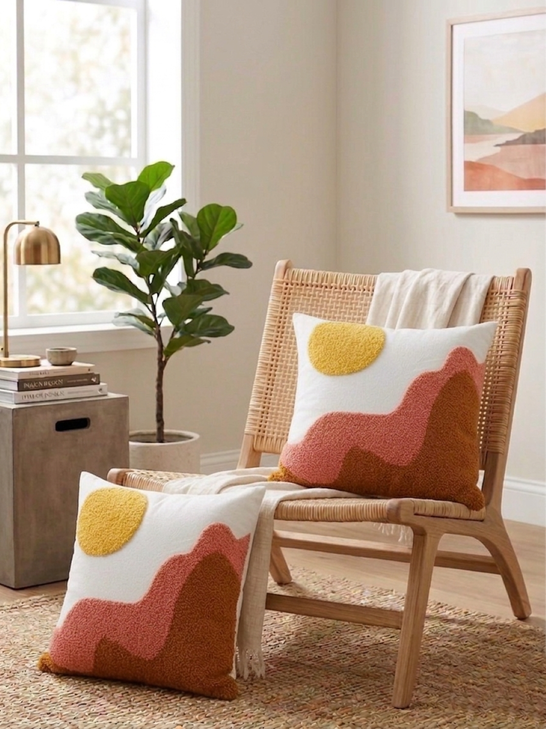 PURE COTTON HAND TUFTED TRADITIONAL CUSHION COVERS ( 16 X 16 INCH )