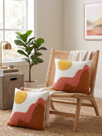 PURE COTTON HAND TUFTED TRADITIONAL CUSHION COVERS ( 16 X 16 INCH )