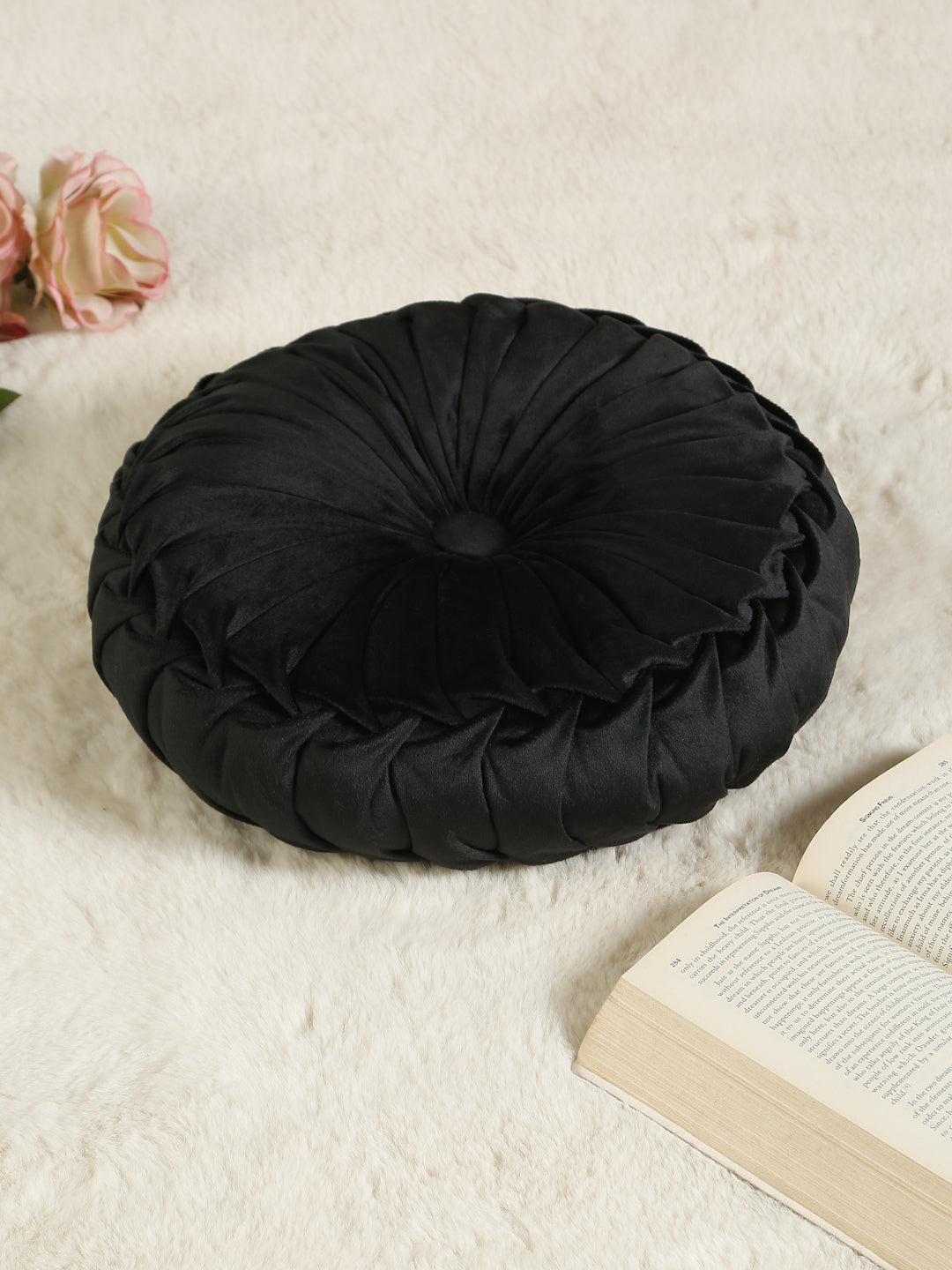 SOFT VELVET SELF DESIGNED REVERSIBLE DECORATIVE CUSHIONS ( 14 X 14 INCH )