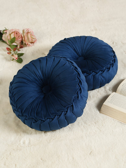 SOFT VELVET SELF DESIGNED REVERSIBLE DECORATIVE CUSHIONS ( 14 X 14 INCH )