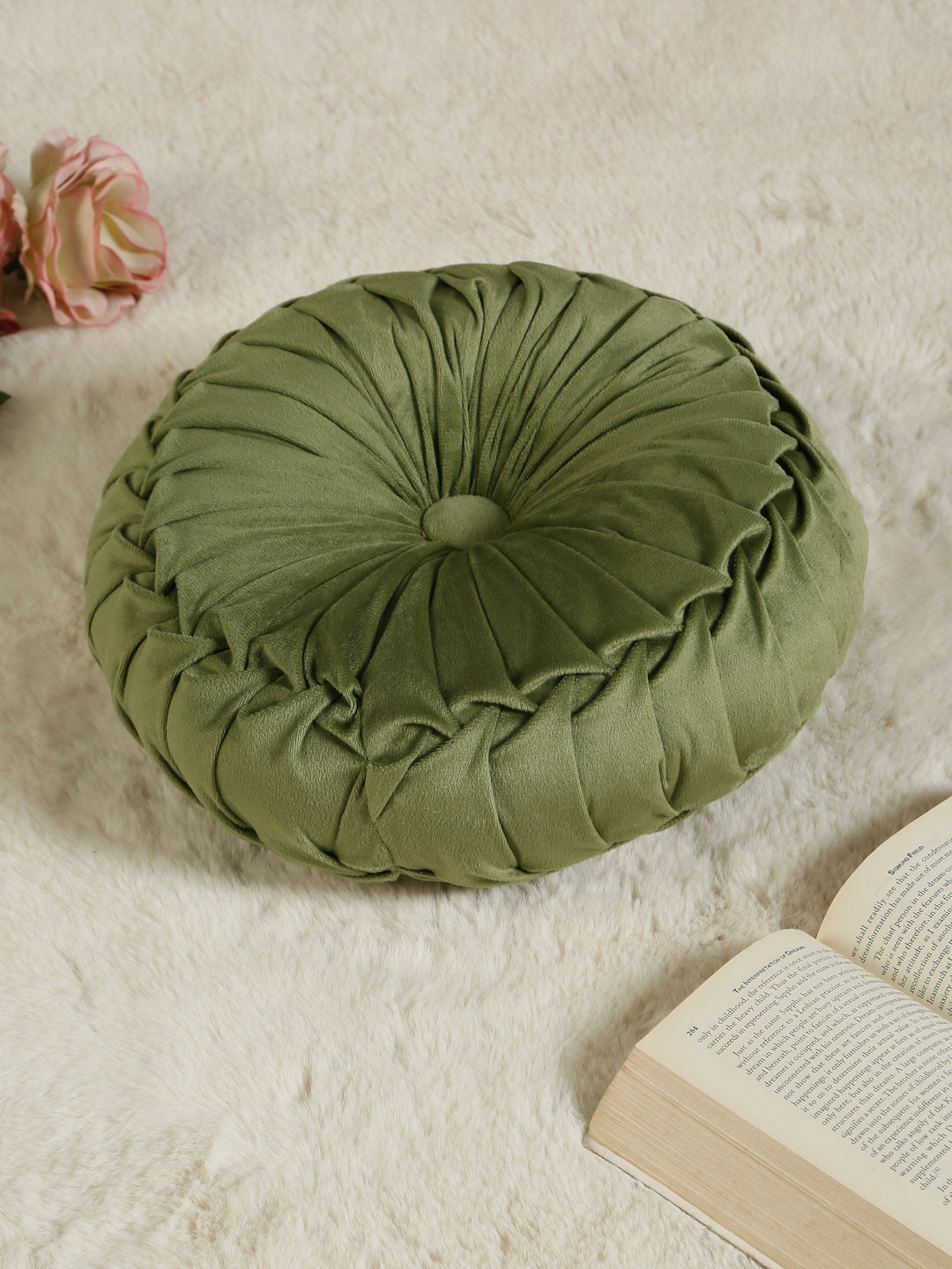 SOFT VELVET SELF DESIGNED REVERSIBLE DECORATIVE CUSHIONS ( 14 X 14 INCH )