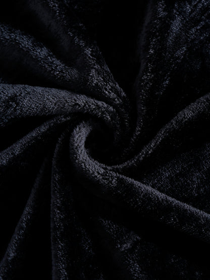 Black Luxury Ultra Soft Warm Flannel 300 TC Bed Sheet