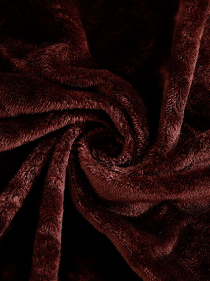 Brown Luxury Ultra Soft Warm Flannel 300 TC Bed Sheet