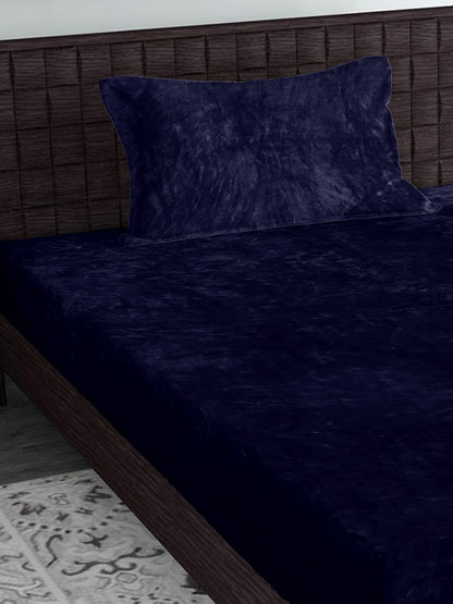 Grey Luxury Ultra Soft Warm Flannel 300 TC Bed Sheet