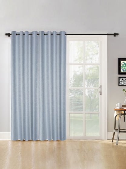 SELF TEXTURED BLACKOUT DOOR CURTAIN PACK OF 2 BY HOSTA HOMES image 0