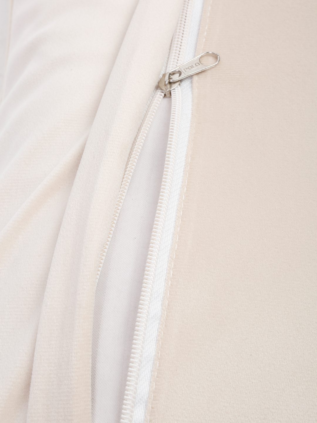 16X16 Soft Velvet , Foil Printed Cream ,Zipper image 4