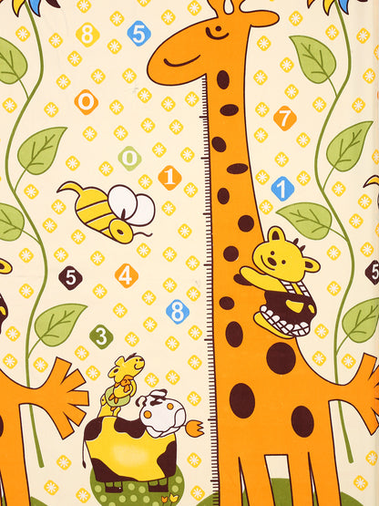 Hosta Homes Jungle Mania Multicolored Kids Bed Sheet With Pillow Cover image 2