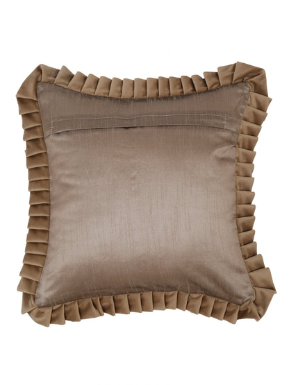 SOFT QUILTED VELVET FRILLED CUSHION COVERS image 3