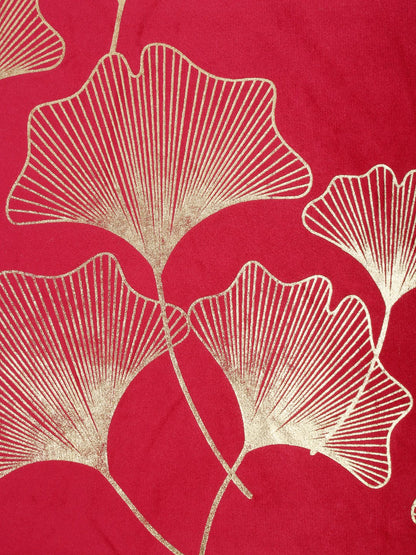 16X16 Soft Velvet, Foil Printed Maroon, Zipper image 2