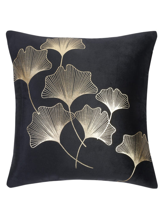 16X16 Soft Velvet , Foil Printed Black ,Zipper image 1