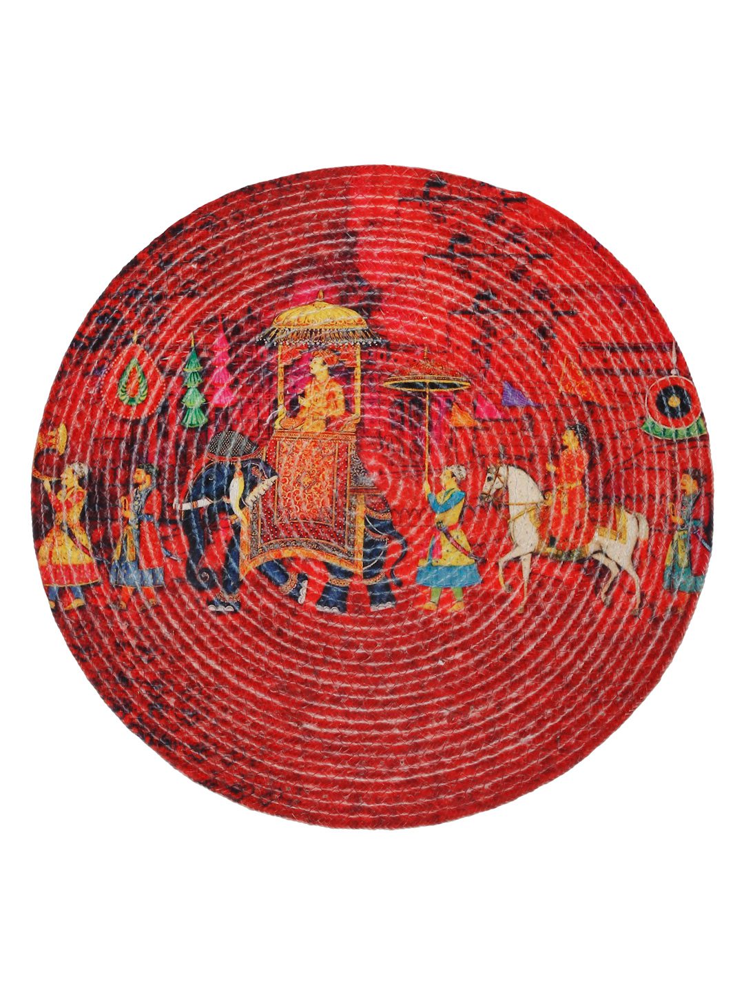 Red & Yellow Printed Pure Cotton Table Placemats image 1