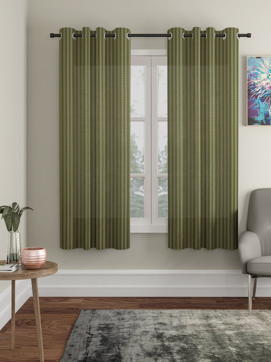Geometric Design Window Curtain Pack of 2 image 0