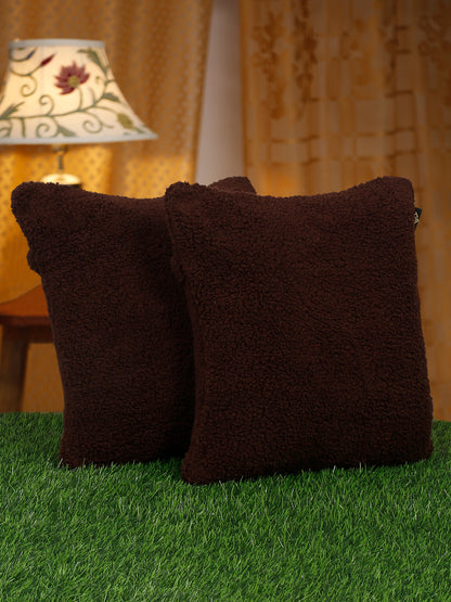 SOFT FUR SOLID PATTERN CUSHION COVERS - Pack of 2 image