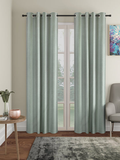 SELF TEXTURED BLACKOUT LONG DOOR CURTAIN PACK OF 2 BY HOSTA HOMES image 0