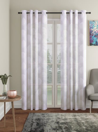 Floral Design Door Curtain Pack of 2 image 0