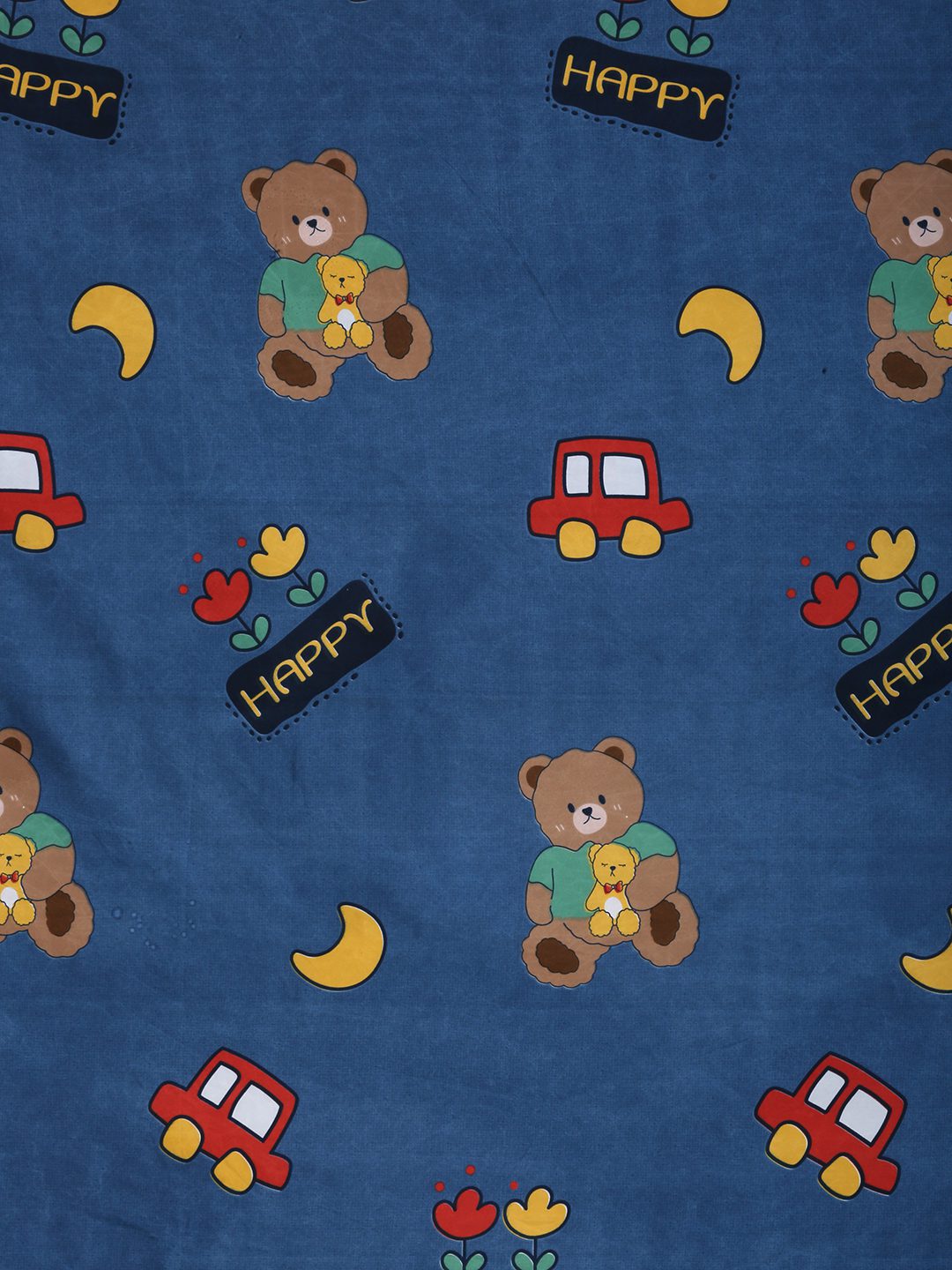 Hosta Homes Happy Teddy Multicolored Kids Bed Sheet With Pillow Covers image 2