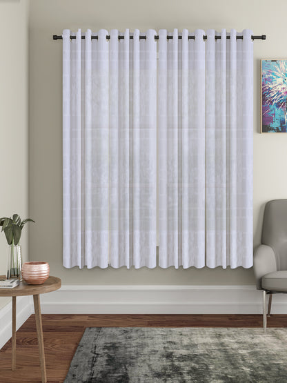 Checkered Floral Design Window Curtain Pack of 4 image 0