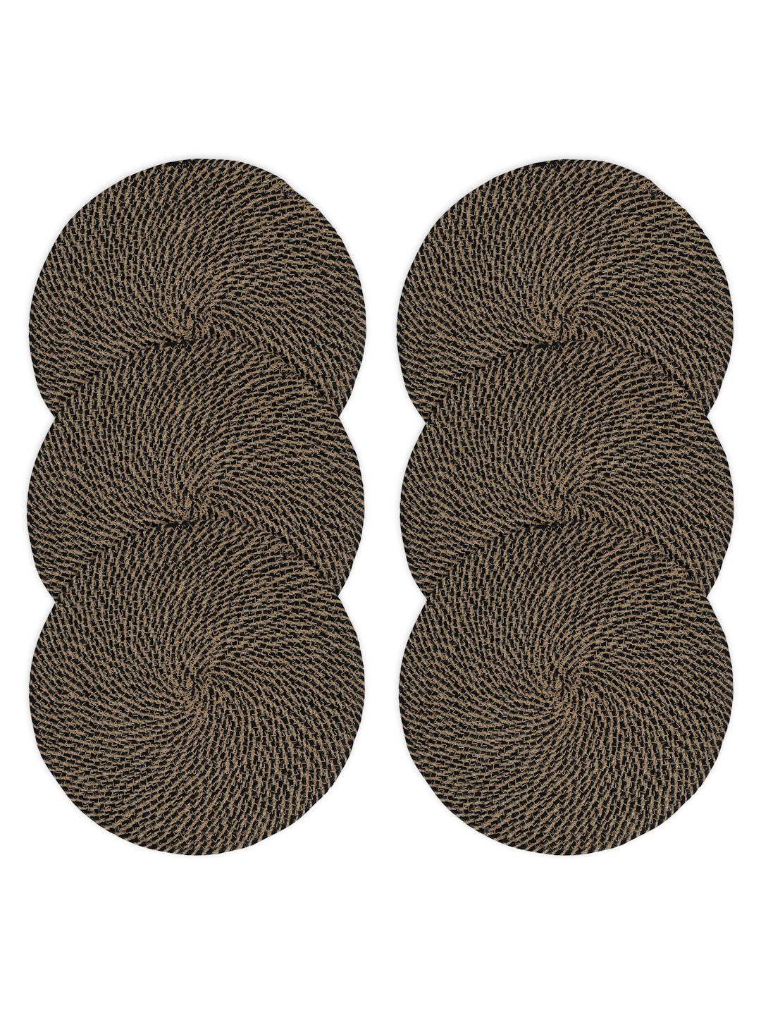 Jute Cotton Reversible Table Place Mat - Pack of 6 image