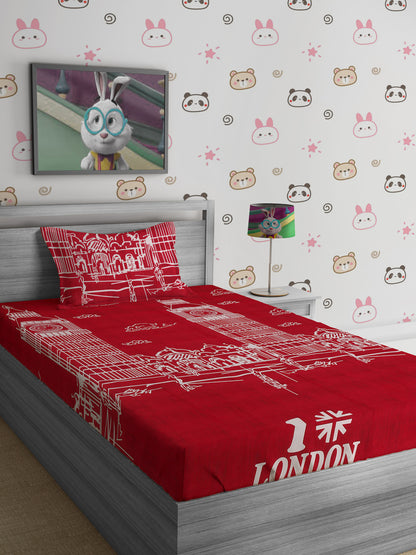 Hosta Homes London Dream Kids Bedsheet With Pillow Cover image 0