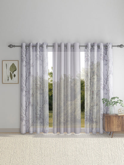 Floral Design Door Curtain Pack of 3 image 0