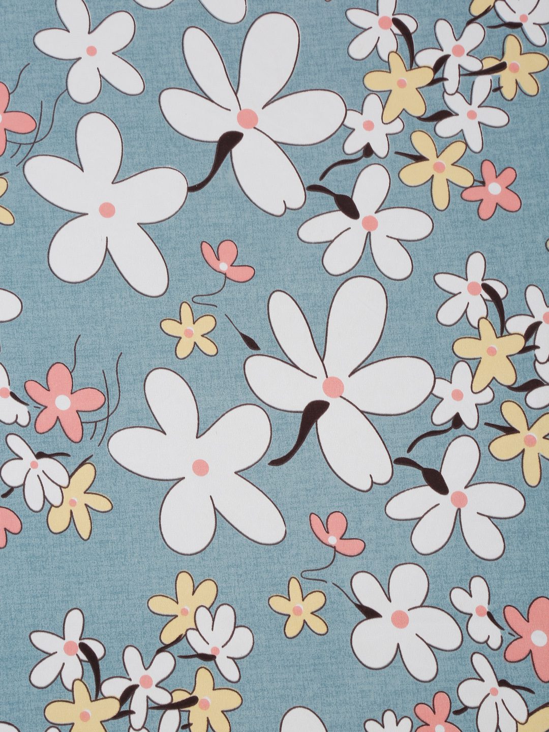 Hosta Homes Floral Design Multicolored Bed Sheet With Pillow Covers image 2