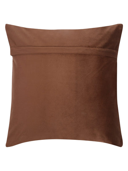 16X16 Soft Velvet , Foil Printed Brown ,Zipper image 3
