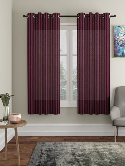Geometric Design Window Curtain Pack of 2 image 0