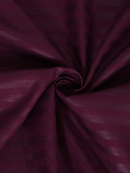 HOSTA HOMES Purple Striped 300 TC Fitted Single Bedsheet with 1 Pillow Covers image 3