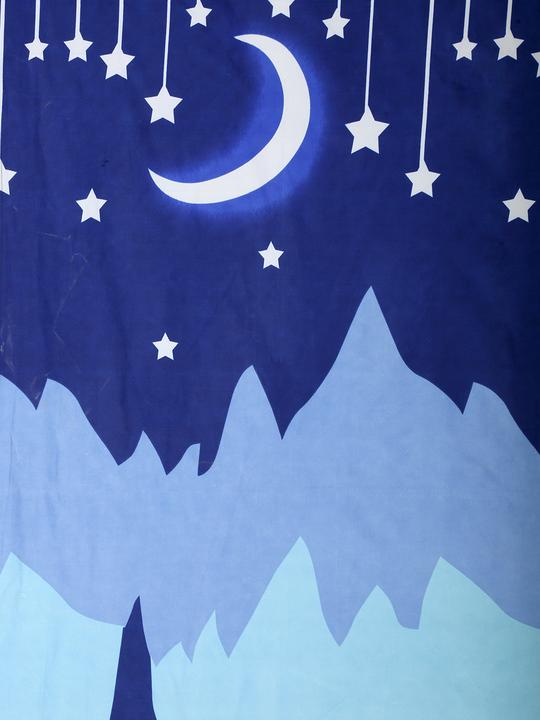 Hosta Homes Moon Star Multicolored Printed Bed Sheet With Pillow Cover image 2