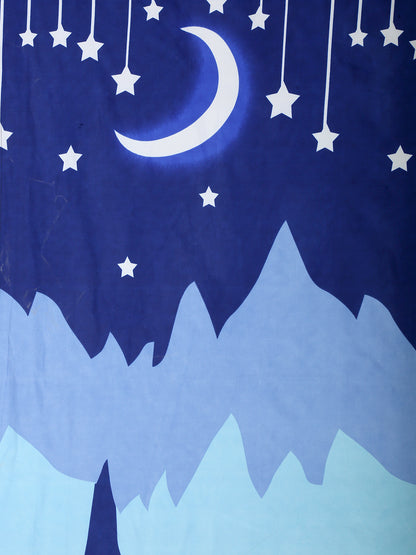 Hosta Homes Moon Star Multicolored Printed Bed Sheet With Pillow Cover image 2