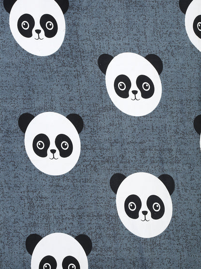 Hosta Homes Panda Cartoon Printed Kids Bed Sheet With Pillow Cover image 2
