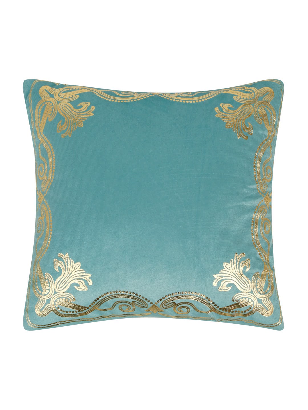 Premium Velvet Foil Printed Cushion Covers Pack of 5 | 16 x 16 Inch