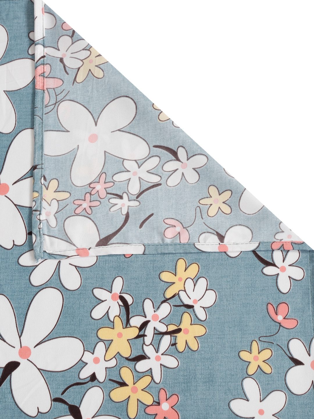 Hosta Homes Floral Design Multicolored Bed Sheet With Pillow Covers image 3