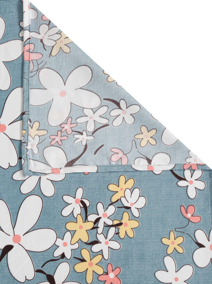 Hosta Homes Floral Design Multicolored Bed Sheet With Pillow Covers image 3