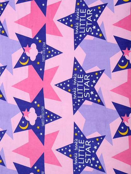 Hosta Homes Little star Multicolored Printed Bed Sheet With Pillow Covers image 2