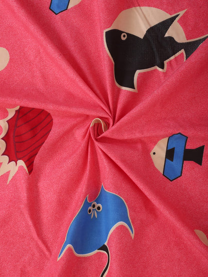 Hosta Homes Dancing Whales Multicolored Kids Bed Sheet With Pillow Covers image 3