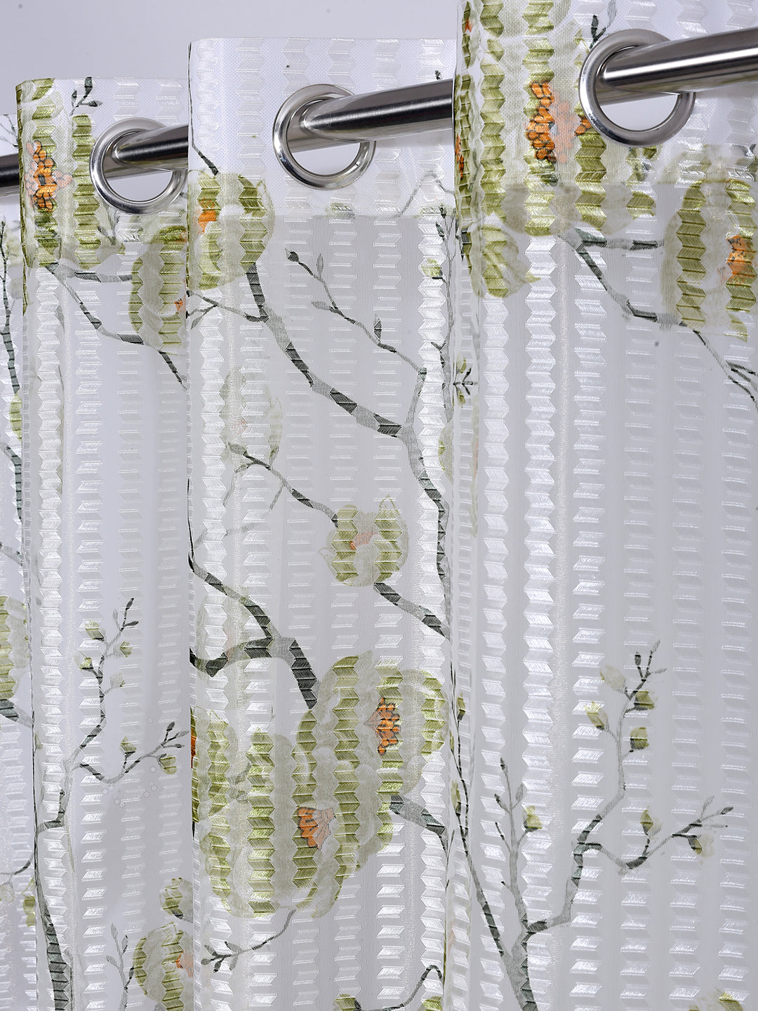 Floral Design Window Curtain Pack of 3 image 1