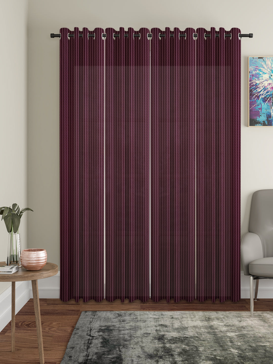 Geometric Design Door Curtain Pack of 4 image 0